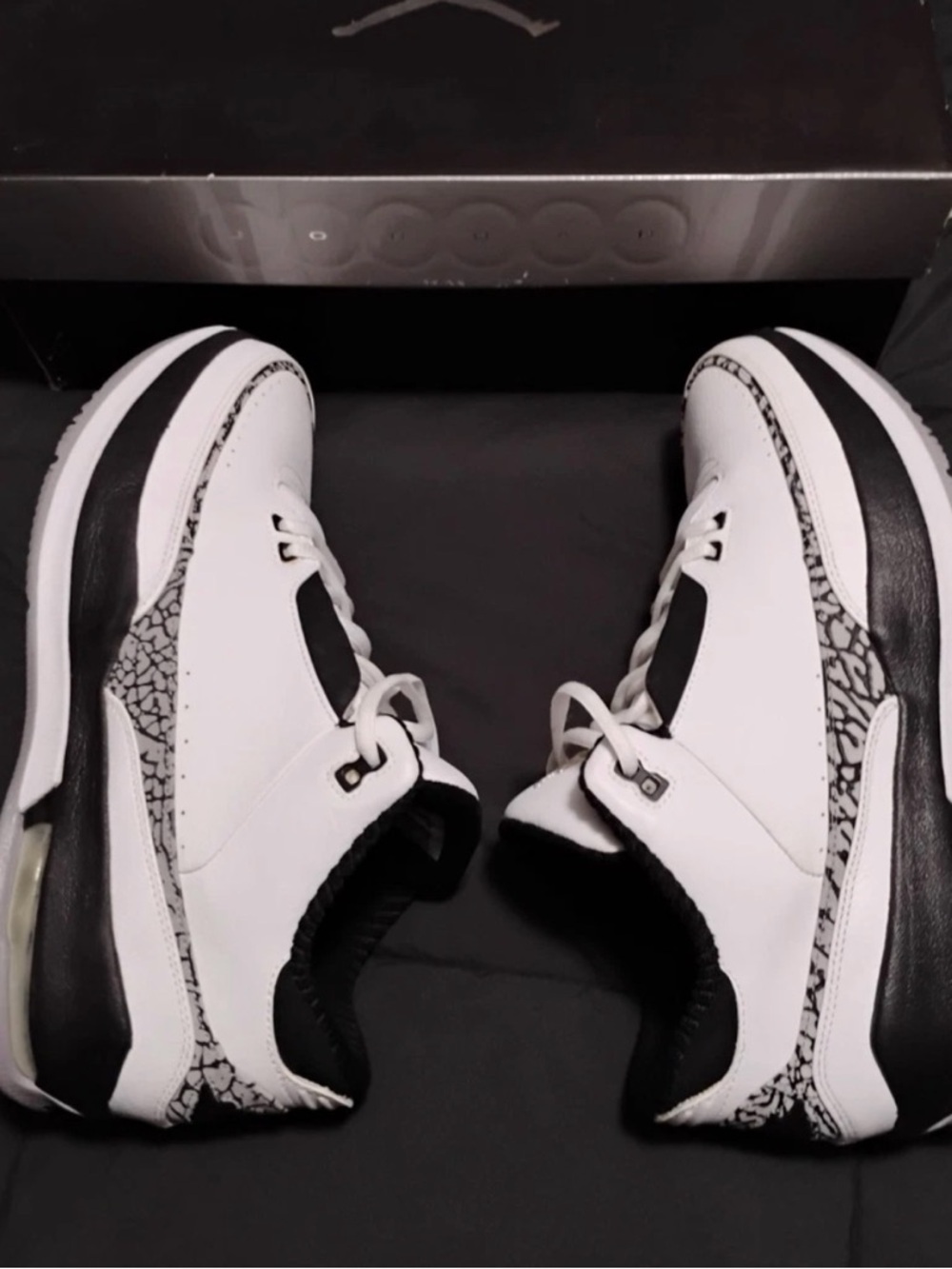 Nike Jordan Team Low 2.5 Sz 8.5 White Cement Basketball Shoes GUC